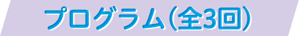 プログラム（全3回）