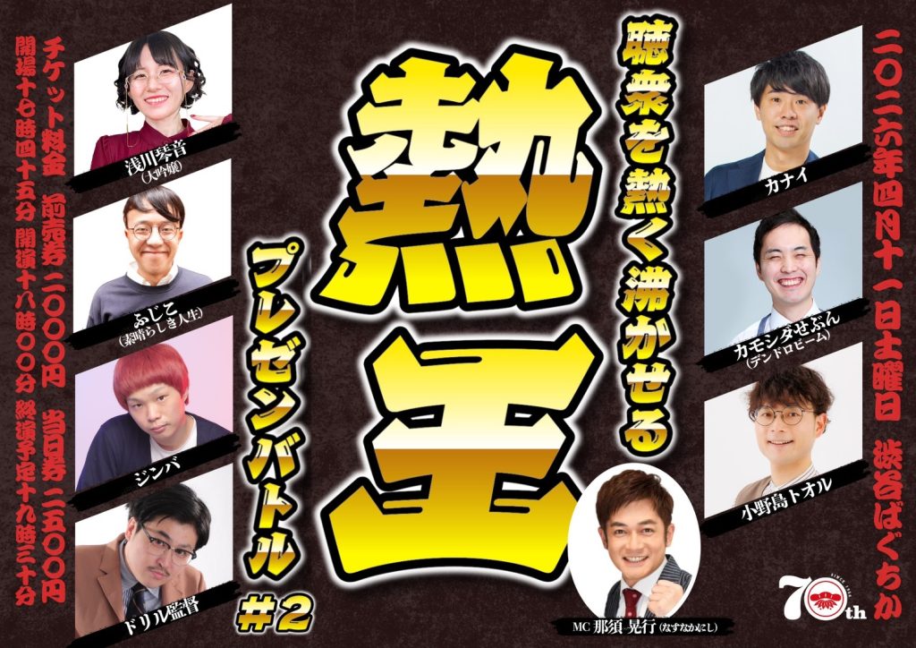 ℗4/11（土）熱王#2～聴衆を熱く沸かせるプレゼンバトル～